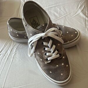 Vans Grey and White Classic Sneakers